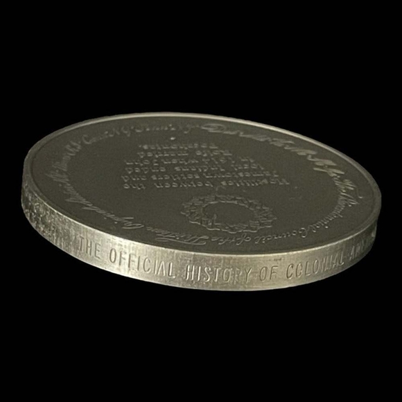 Vintage Medal History of Colonial America Pewter Coin John Rolfe - Picture 3 of 3